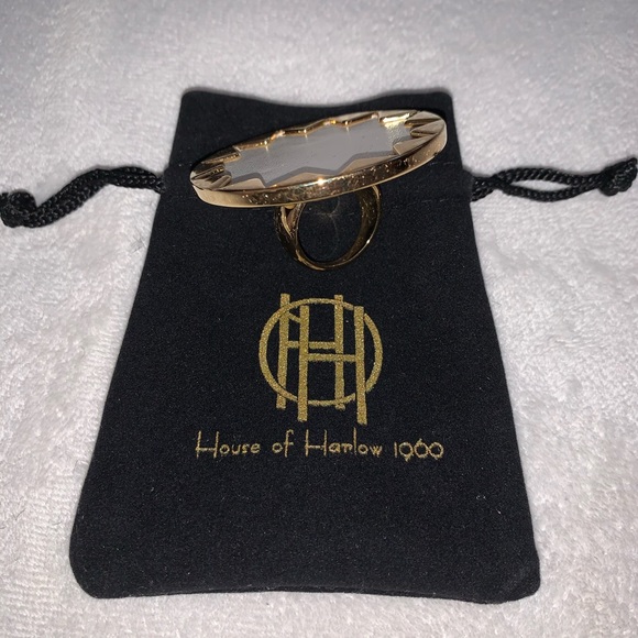 White, Original House of Harlow 1960 Sunburst Ring - Picture 4 of 5